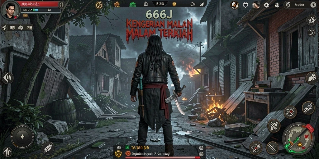 Screenshot menampilkan gameplay menyeramkan dengan suara-suara yang mencekam.