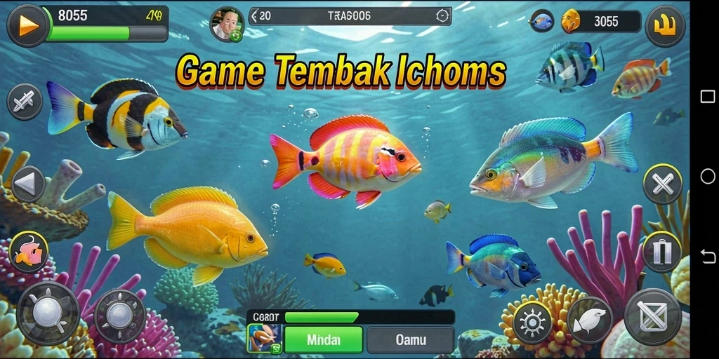 Tampilan gameplay seru Tembak Ikan di 8055.