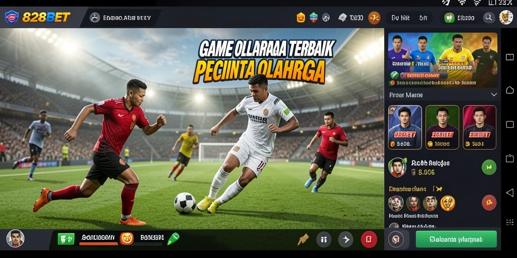 Tampilan gameplay seru di aplikasi taruhan olahraga 828BET.