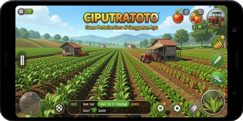 Screenshot menunjukkan aktivitas bertani seru di CIPUTRATOTO.