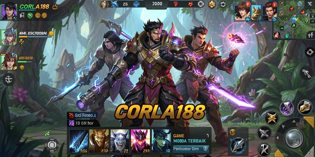 Tampilan grafik menakjubkan dalam gameplay MOBA CORLA188.