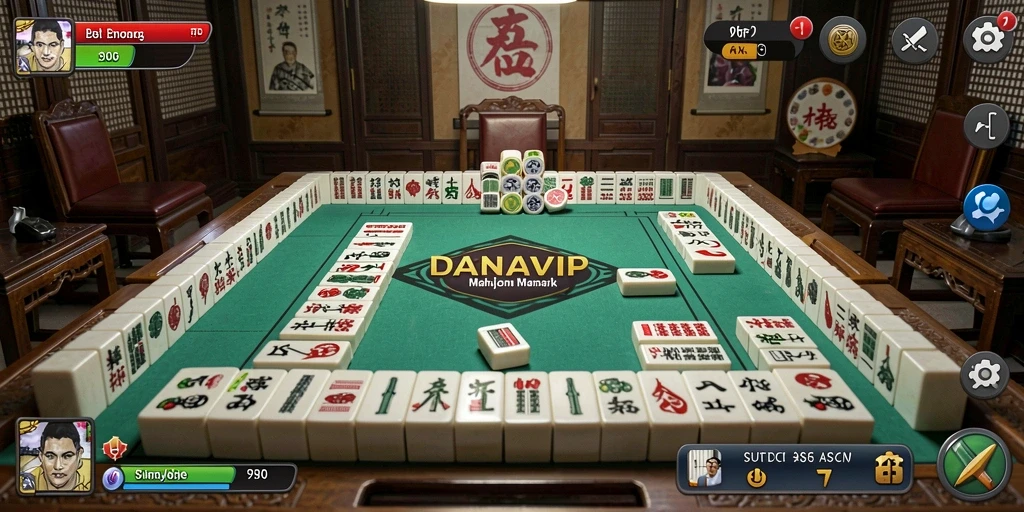 Tampilan screenshot permainan Mahjong yang menantang di DANAVIP.