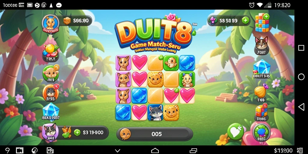 Tampilan gameplay seru di DUIT8, cocok untuk pencinta game Match-3.