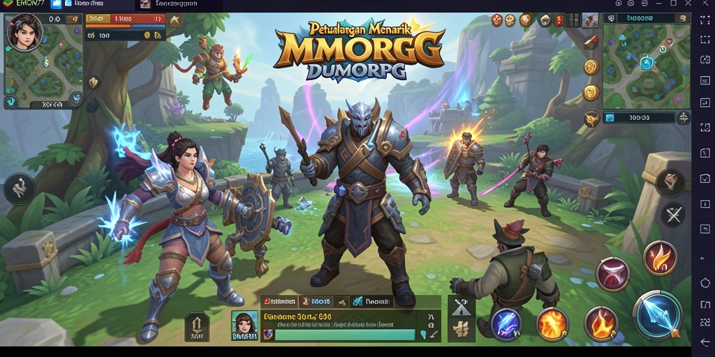 Tampilan gameplay menakjubkan dalam dunia MMORPG yang penuh petualangan.