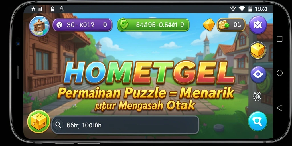 Tampilan gameplay menarik dari HOMETOGEL dengan tantangan Puzzle.