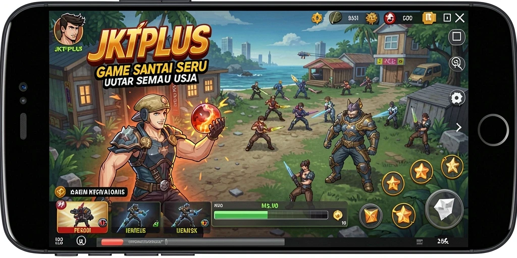 Screenshot gameplay JKTPLUS menampilkan serunya bermain game Casual.