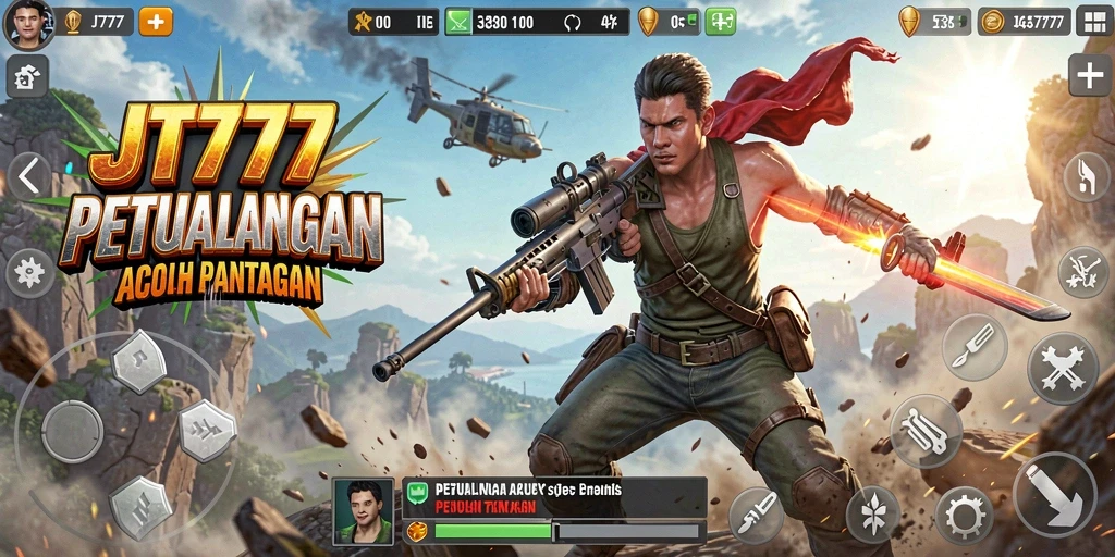 Screenshot bermain JT777 menampilkan pertarungan yang intens dan seru.