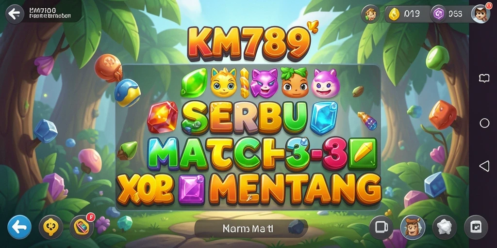 Tangkapan layar permainan KM789 yang seru dalam aksi Match-3.