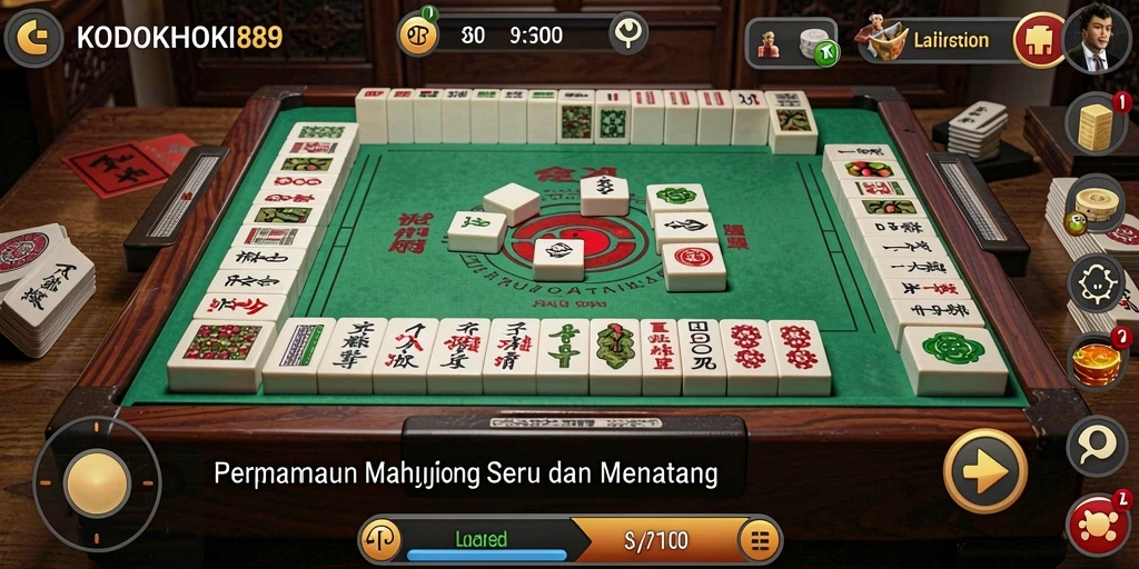 Screenshot KODOKHOKI889 menampilkan gameplay Mahjong dengan tampilan grafis yang cantik.
