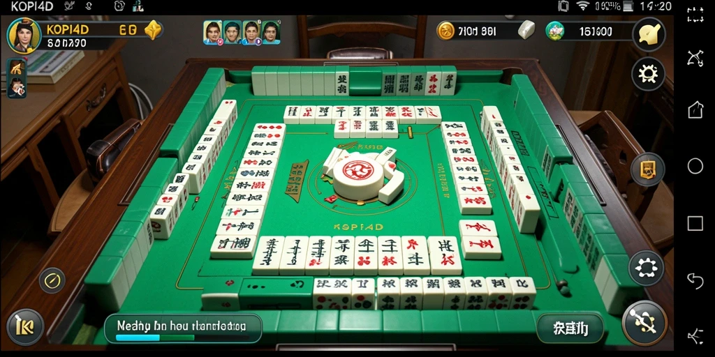 Tampilan gameplay seru KOPI4D dengan ubin Mahjong yang menawan.