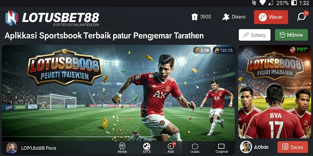 Screenshot LOTUSBET88 menampilkan antarmuka taruhan yang menarik dan interaktif.