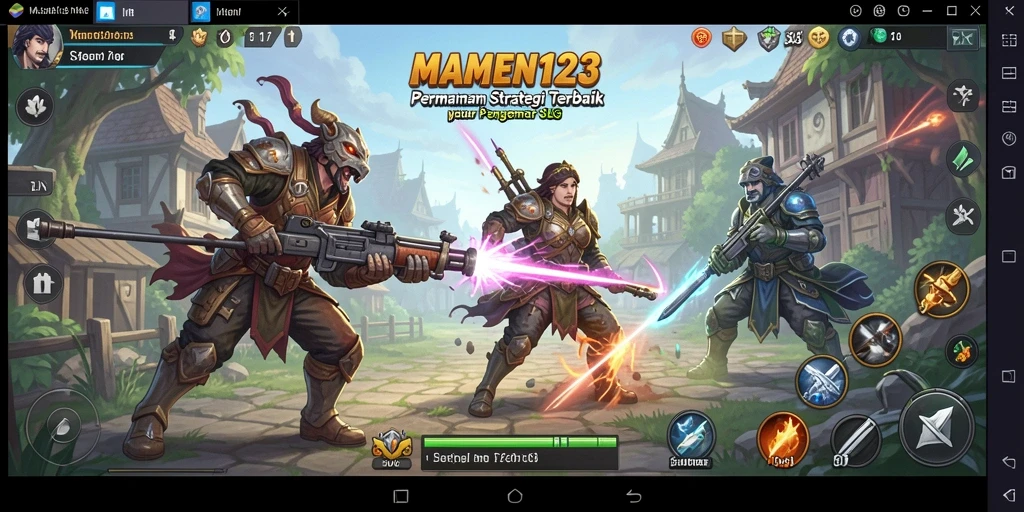 Screenshot MAMEN123 menunjukkan aksi pertempuran strategis yang mendebarkan.