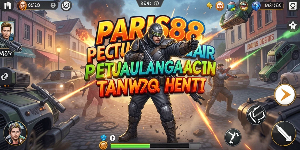 Tangkapan layar PARIS88 menunjukkan aksi mendebarkan di medan perang.
