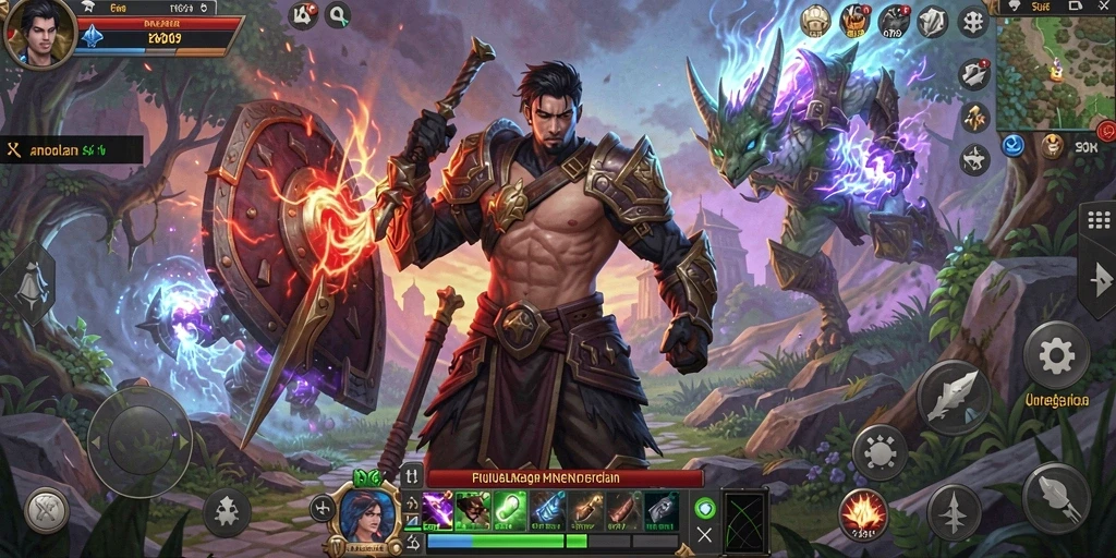 Ilustrasi gameplay yang seru dan mendebarkan di RP66 MMORPG.