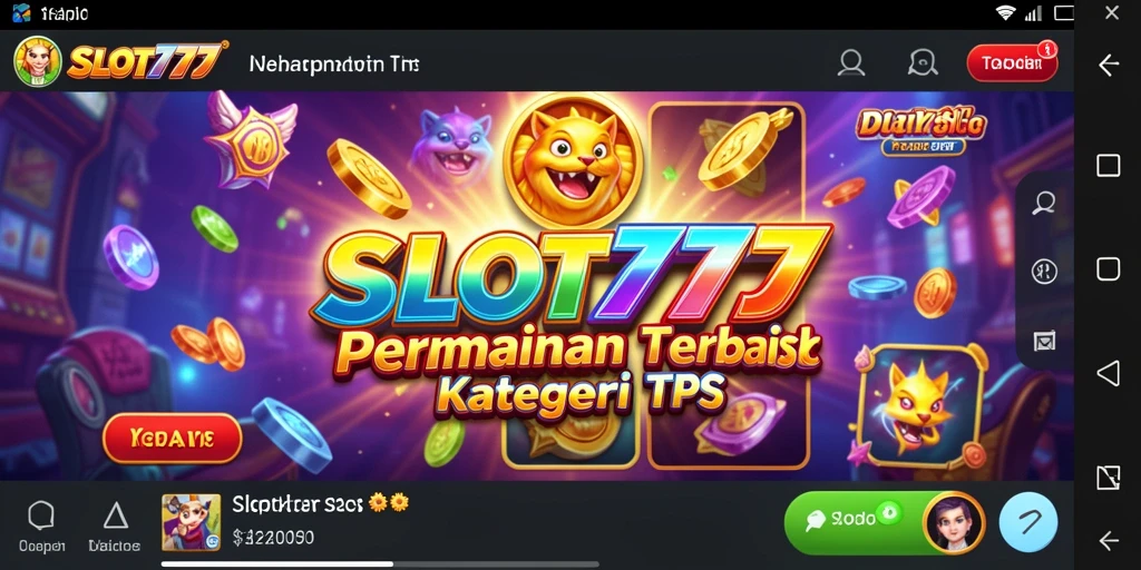 Tampilan gameplay SLOT777 yang mendebarkan dan penuh warna.