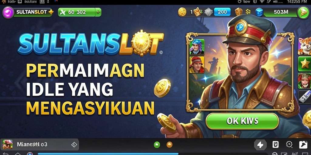Screenshot SULTANSLOT menunjukkan gameplay menarik dengan slot berwarna-warni.