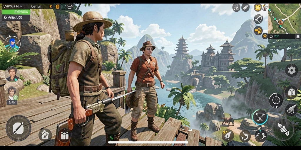 Screenshot gameplay SVIPSIDN menunjukkan eksplorasi dunia terbuka yang menakjubkan.