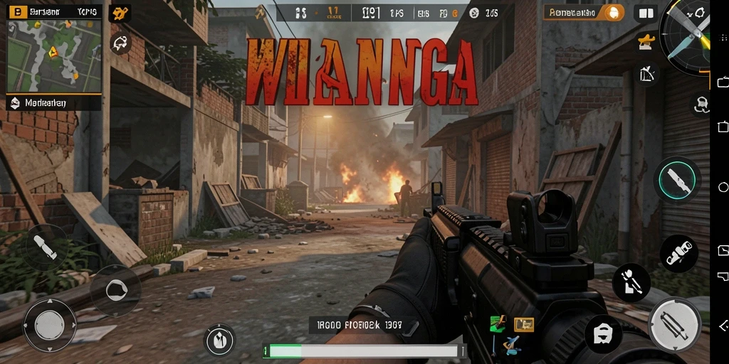 Tampilan gameplay intens WIRANAGA yang penuh aksi TPS.